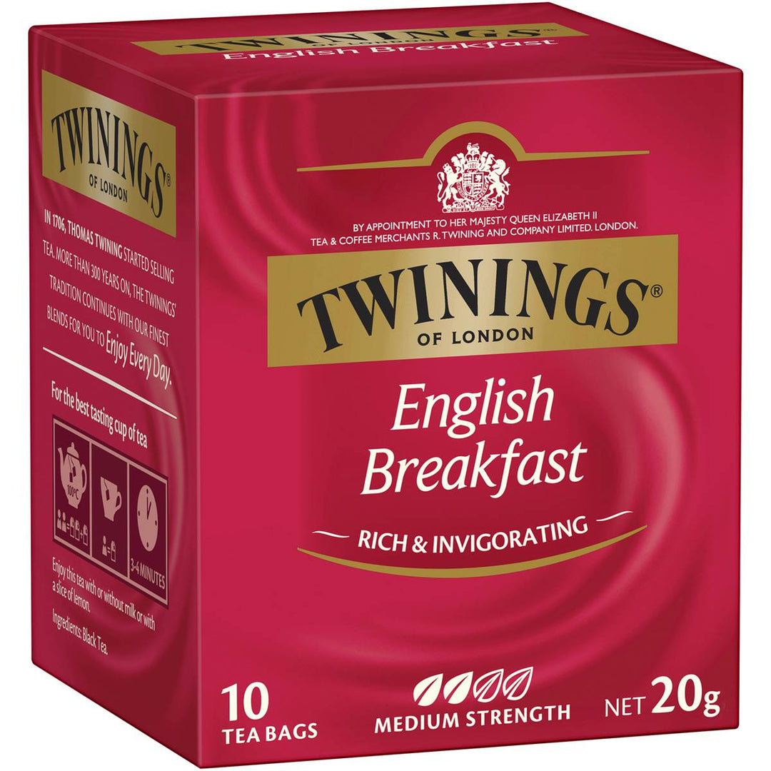 Twinings English Breakfast Tea Bags 10 Pack | 澳洲代購