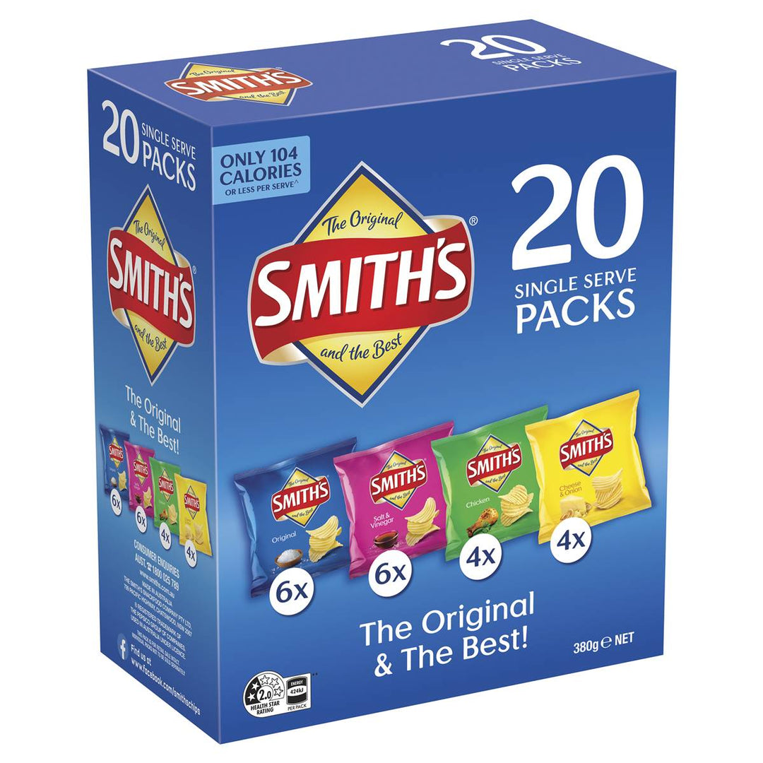 Smith's Crinkle Cut Potato Chips Variety Multipack 20 pack
