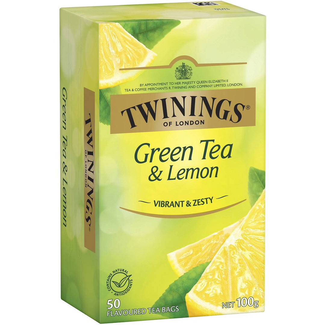 Twinings Green Tea & Lemon Tea Bags 50 Pack | 澳洲代購