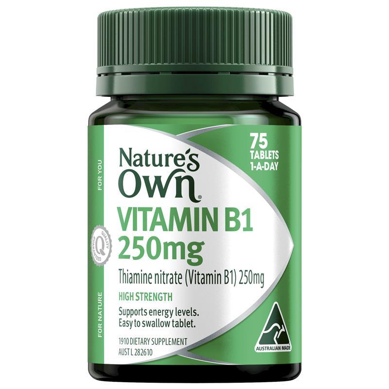 Nature's Own Vitamin B1 250mg 75 Tablets | 澳洲代購 | 空運到港