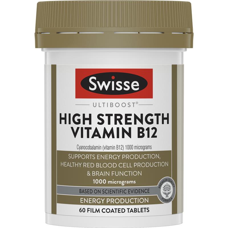 Swisse Ultiboost High Strength Vitamin B12 60 Tablets | 澳洲代購 | 空運到港