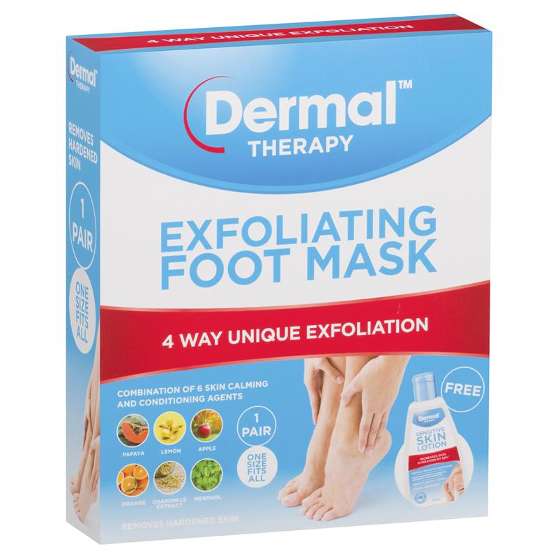 Exfoliating Foot Mask 1 Pair | Dermal Therapy