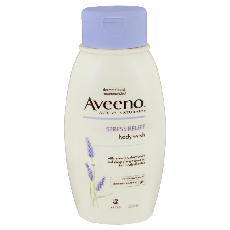 Aveeno Active Naturals Stress Relief Body Wash Lavender, Chamomile and Ylang-Ylang Essences 354mL | 澳洲代購 | 空運到港