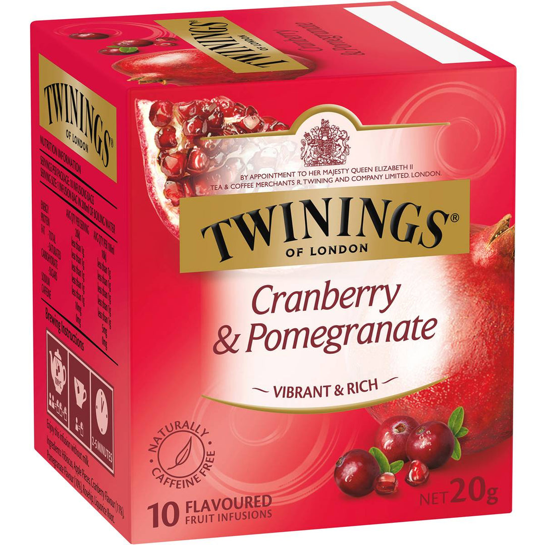 Twinings Cranberry & Pomegranate Tea Bags 10 Pack | 澳洲代購