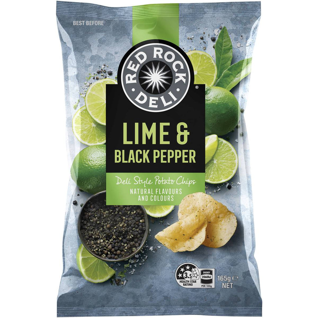 Red Rock Deli Potato Chips - Classic: Lime & Pepper