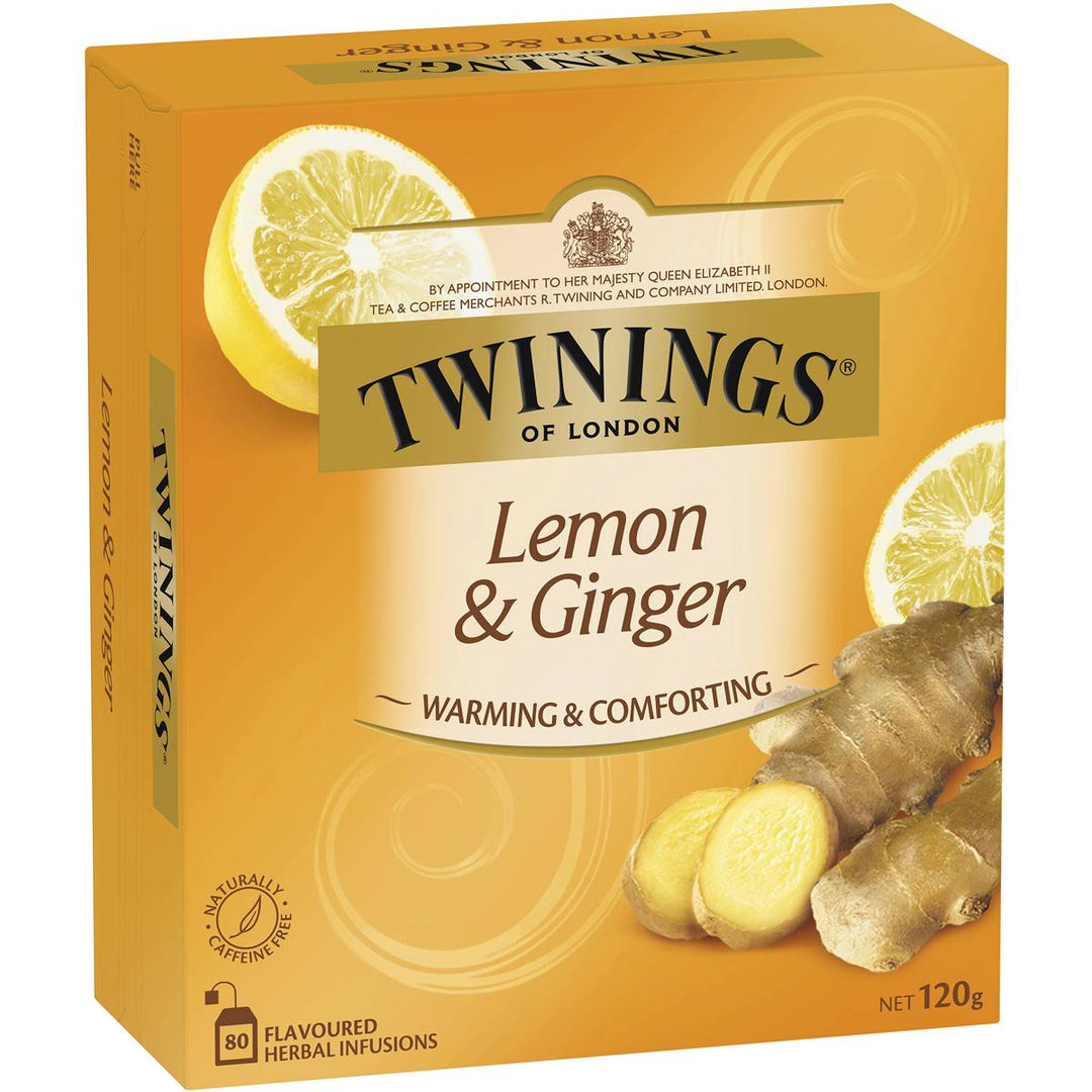 Twinings Tea Bags Lemon & Ginger 80 Pack | 澳洲代購