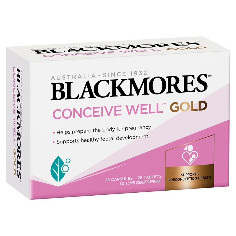 Blackmores Conceive Well Gold 28 Tablets + 28 Capsules | Blackmores