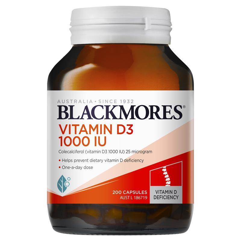 Blackmores Vitamin D3 1000IU 200 Capsules | Blackmores