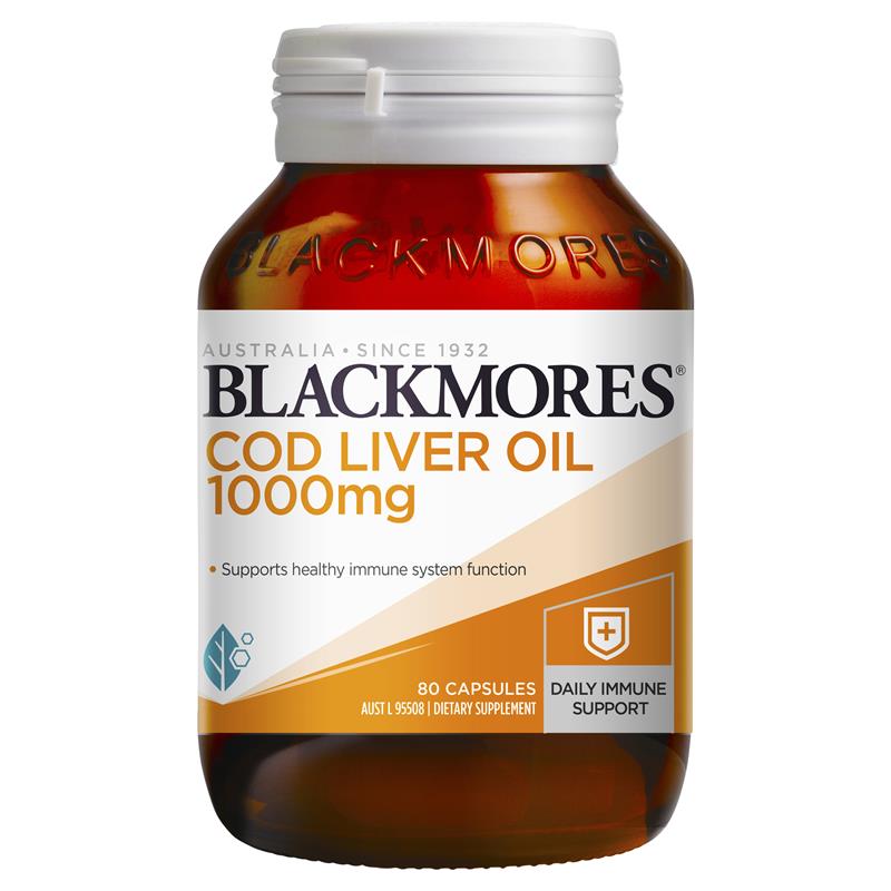 Blackmores Cod Liver Oil 1000mg 80 Capsules | Blackmores