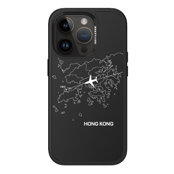 彩繪手機殼 - 飛往香港機場(白) | 惡魔防摔殼 PRO