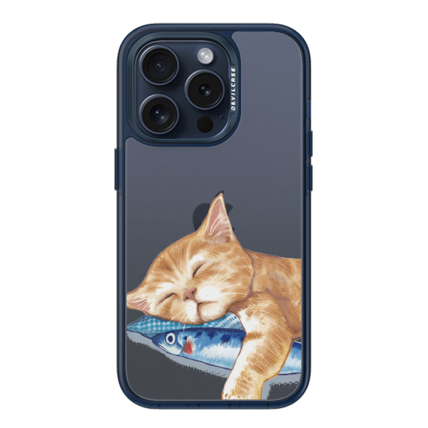 彩繪手機殼 - 貓貓睡睡 | 惡魔防摔殼(標準版): 透海藍