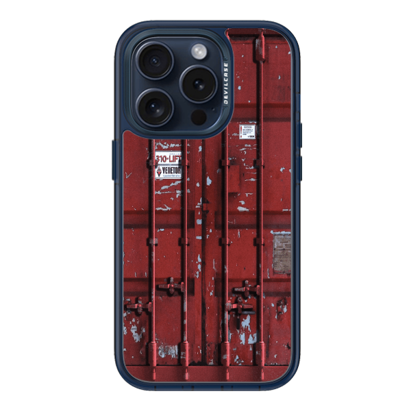 彩繪手機殼 - 紅色貨櫃 | 惡魔防摔殼(標準版): 透海藍