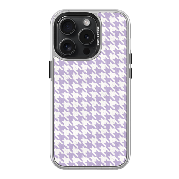 彩繪手機殼 - 紫千鳥格紋 | 惡魔防摔殼(標準版): 透明