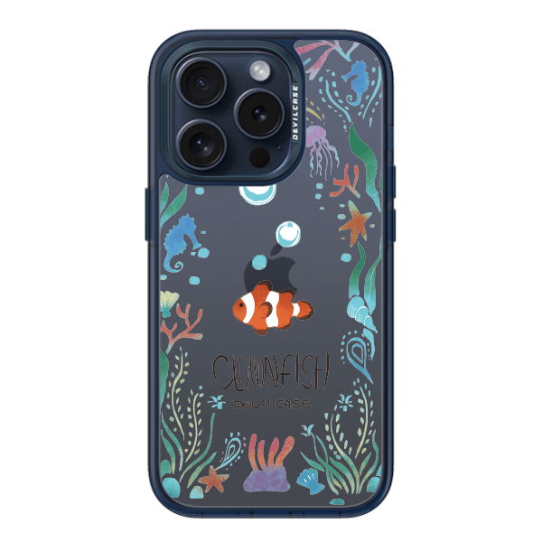 彩繪手機殼 - 海洋生物小丑魚 | 惡魔防摔殼(標準版): 透海藍