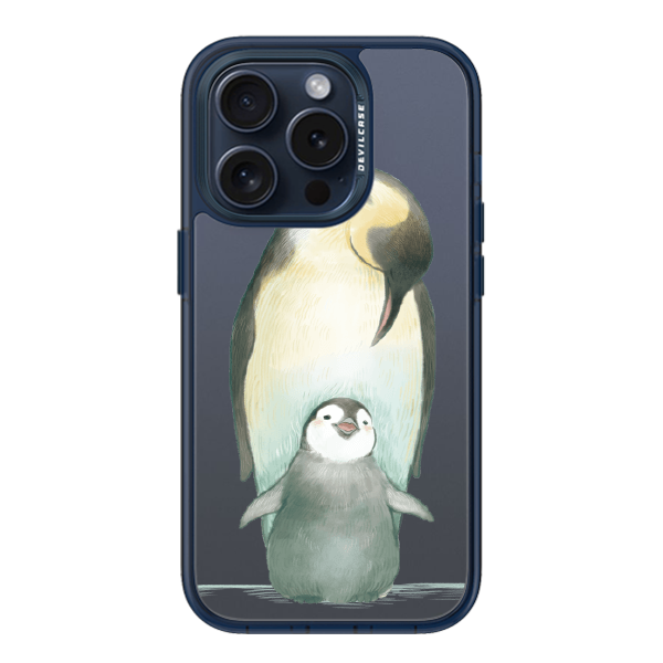 彩繪手機殼 - 海洋生物企鵝 | 惡魔防摔殼(標準版): 透海藍