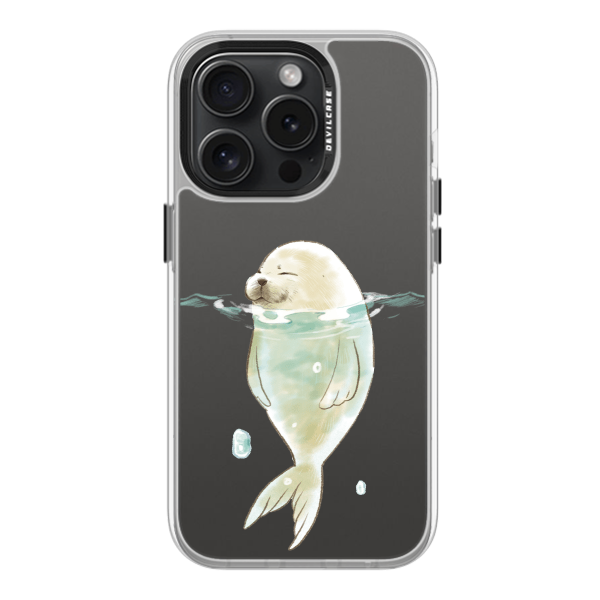 彩繪手機殼 - 海洋生物海豹 | 惡魔防摔殼(標準版): 透明