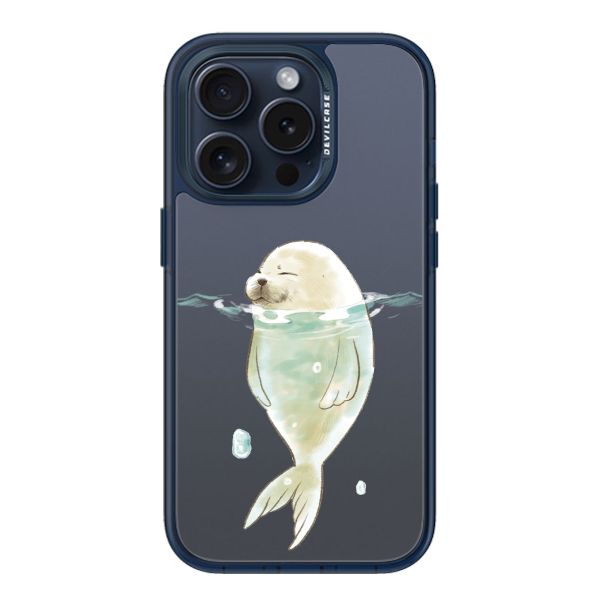 彩繪手機殼 - 海洋生物海豹 | 惡魔防摔殼(標準版): 透海藍
