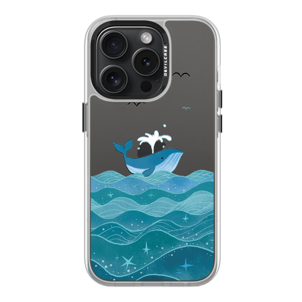 彩繪手機殼 - 海洋生物藍鯨 | 惡魔防摔殼(標準版): 透明