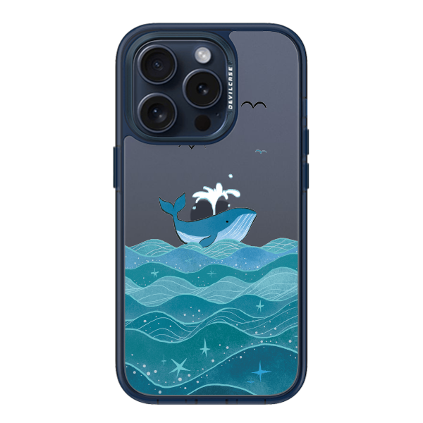 彩繪手機殼 - 海洋生物藍鯨 | 惡魔防摔殼(標準版): 透海藍