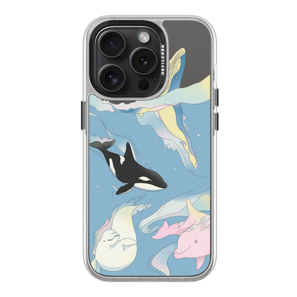 彩繪手機殼 - 遨遊大海豚鯨 | 惡魔防摔殼(標準版): 透明