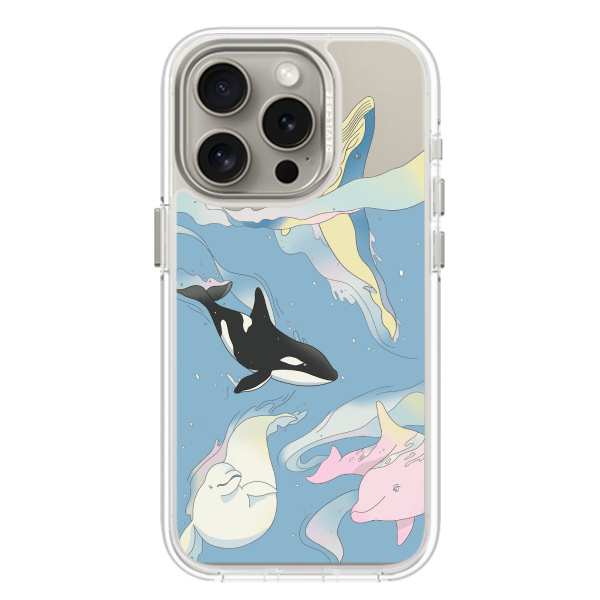彩繪手機殼 - 遨遊大海豚鯨 | 惡魔防摔殼(磁吸版)