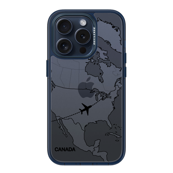 彩繪手機殼 - 飛往多倫多機場 | 惡魔防摔殼(標準版): 透海藍