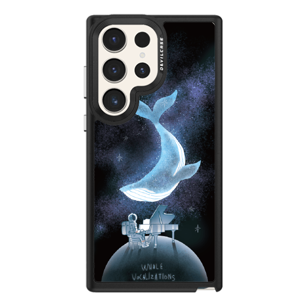 彩繪手機殼 - 銀河藍鯨 | 惡魔防摔殼(標準版): 黑色