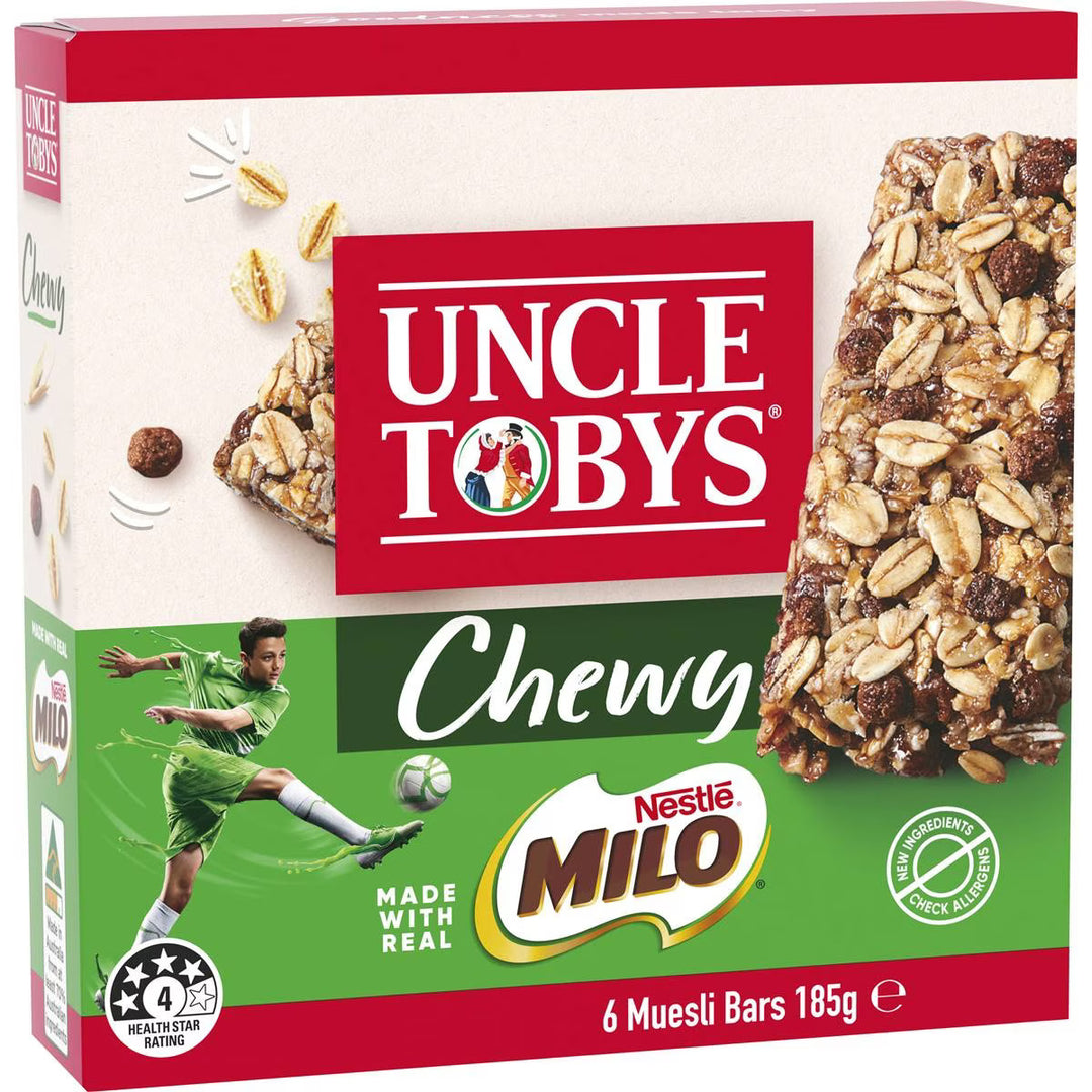 Uncle Tobys Muesli Bar Chewy Milo (6 Bars)