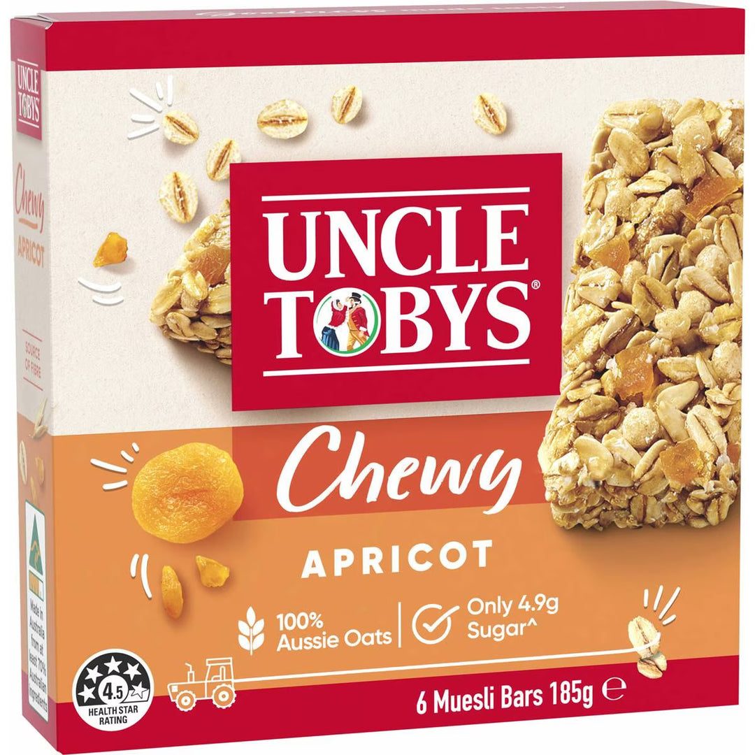 Uncle Tobys Muesli Bar Chewy Apricot (6 Bars)