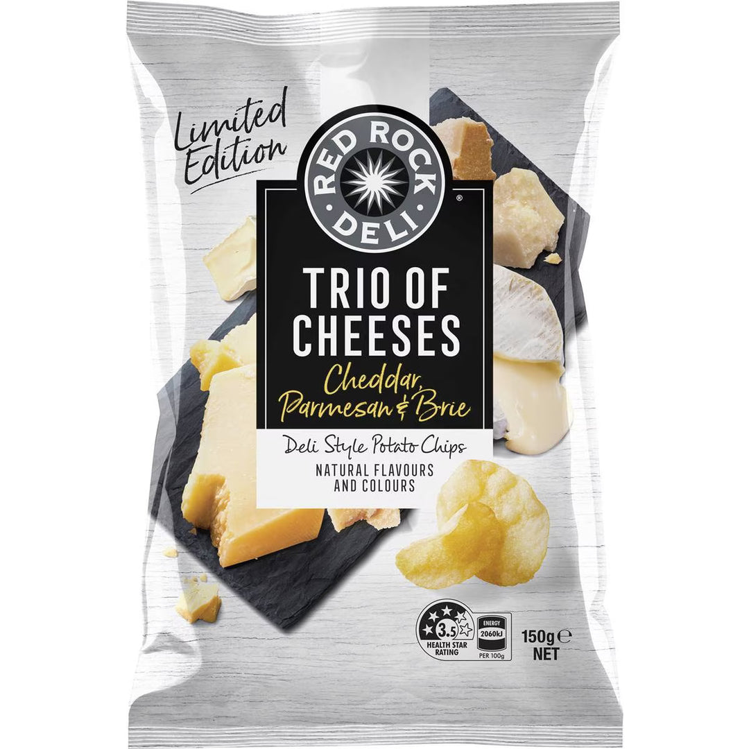 Red Rock Deli Potato Chips - Classic: Trio Of Cheeses(Limited Edition)