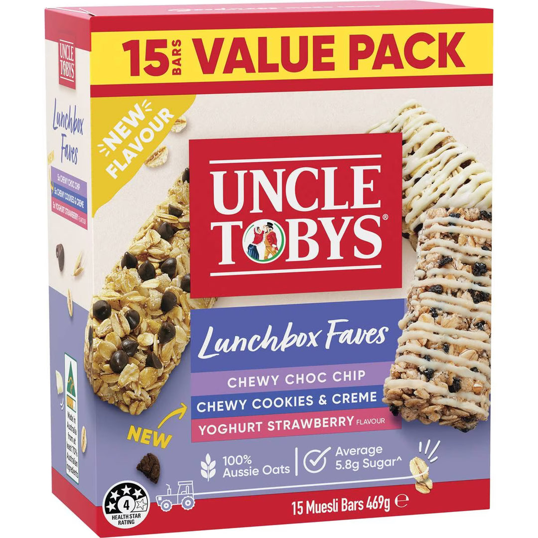 Uncle Tobys Muesli Bar Chewy Lunch Box Favourites (15 Bars)