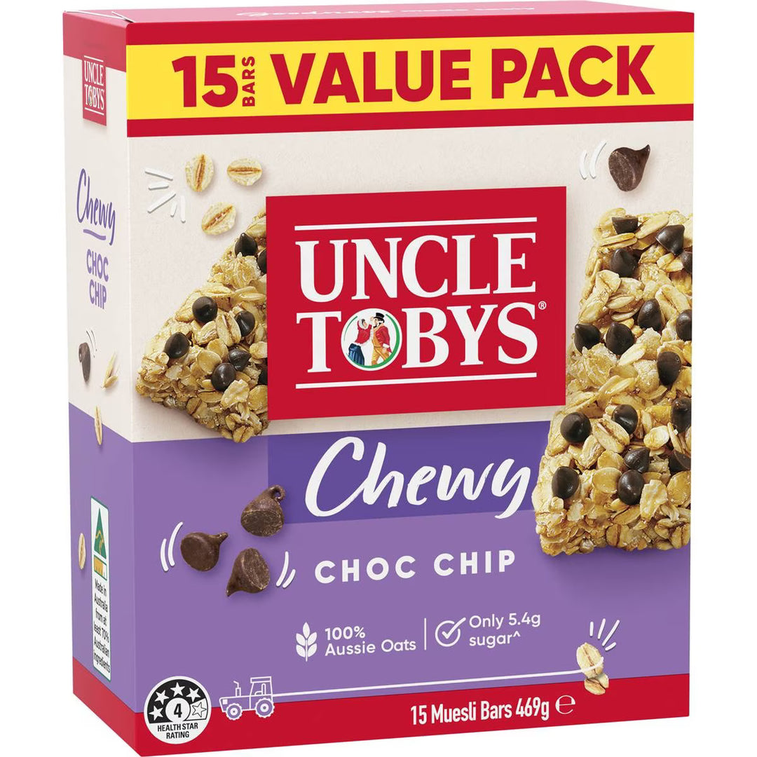 Uncle Tobys Muesli Bar Chewy Choc Chip (12 Bars)