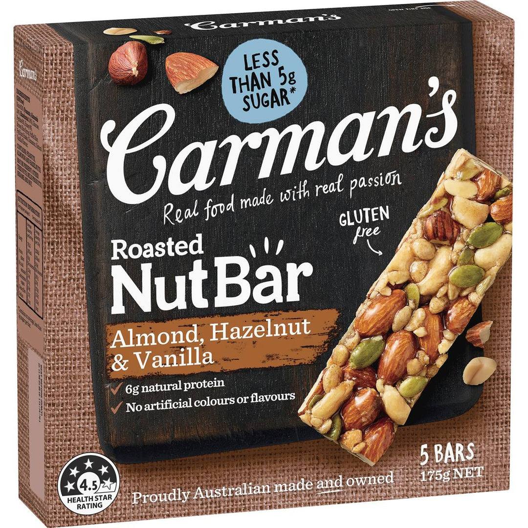 Carman's Nut Bars: Almond, Hazelnut & Vanilla (5 Bars)