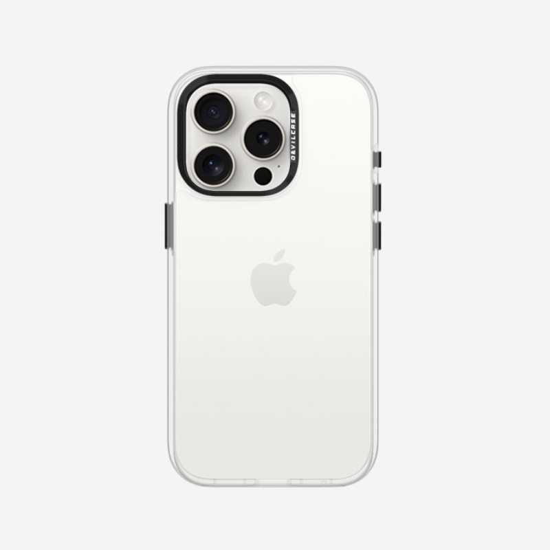 惡魔防摔殼(標準版): 透明(霧面背板) - iPhone 15 Pro Max