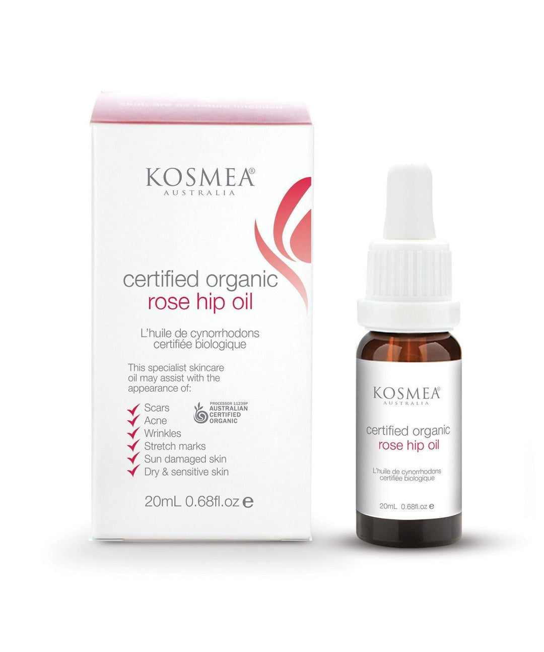 Kosmea Certified Organic Rose Hip Oil 20ml | Kosmea