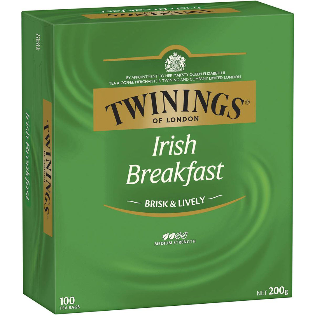 Twinings Irish Breakfast Tea Bags 100 Pack 200g | 澳洲代購