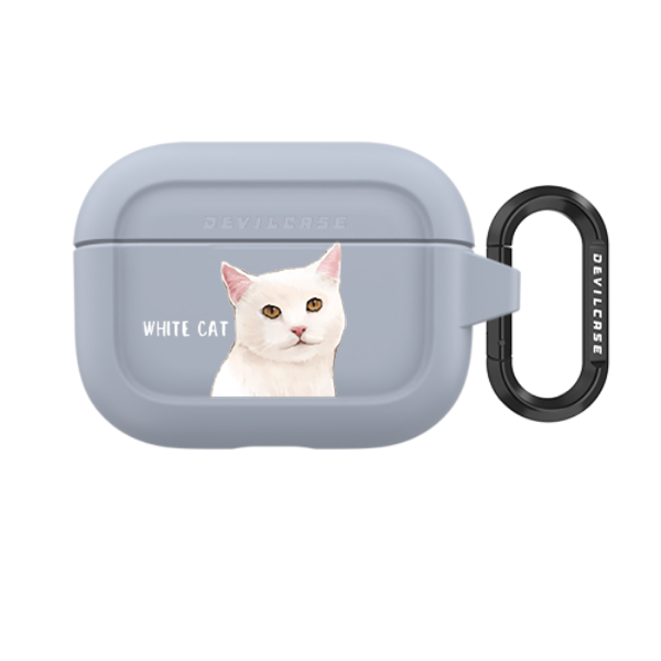 Apple AirPods 保護殼 - 大頭白貓 | DEVILCASE香港