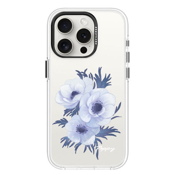 彩繪手機殼 - 藍紫罌粟花 | 惡魔防摔殼(標準版)