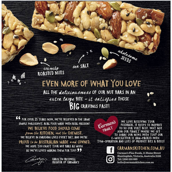 Carman's Nut Bars XL: Salted Nut Deluxe (4 Bars) | Carman's Kitchen