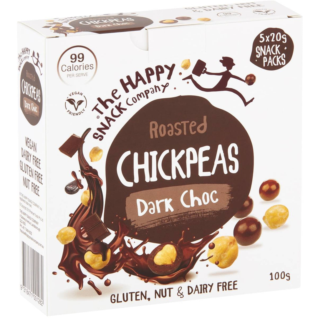 The Happy Snack Company Chickpeas Dark Choc 5 Pack