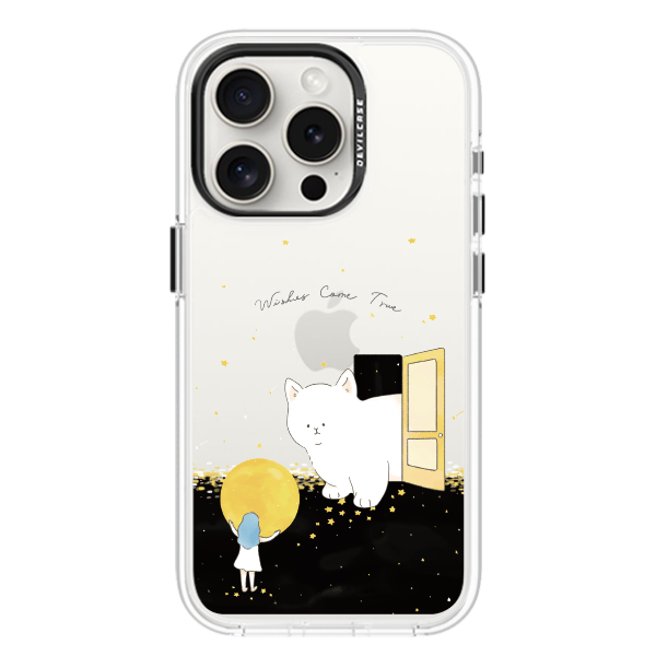 彩繪手機殼 - 星空下的小白貓 | 惡魔防摔殼(標準版)