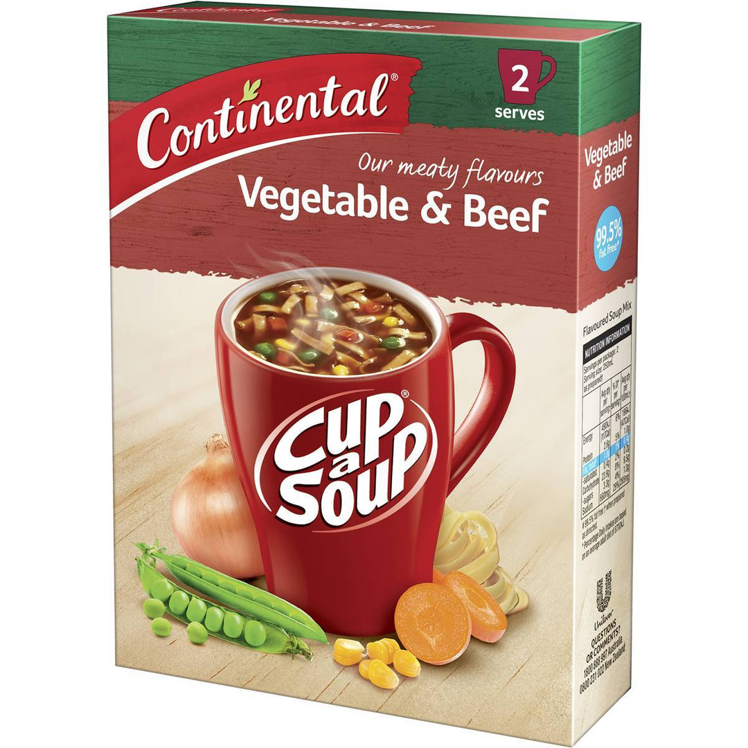 Continental Cup A Soup: Instant Soup Hearty Vegetable & Beef | Continental