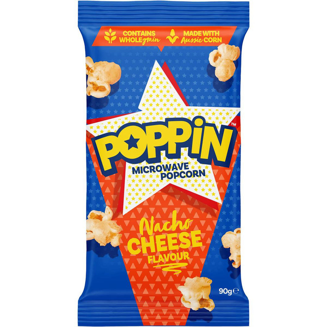 Poppin Microwave Popcorn Nacho Cheese Flavour