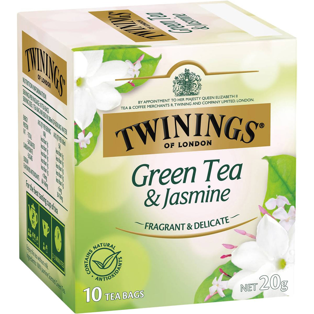 Twinings Green Tea & Jasmine Tea Bags 10 Pack | 澳洲代購