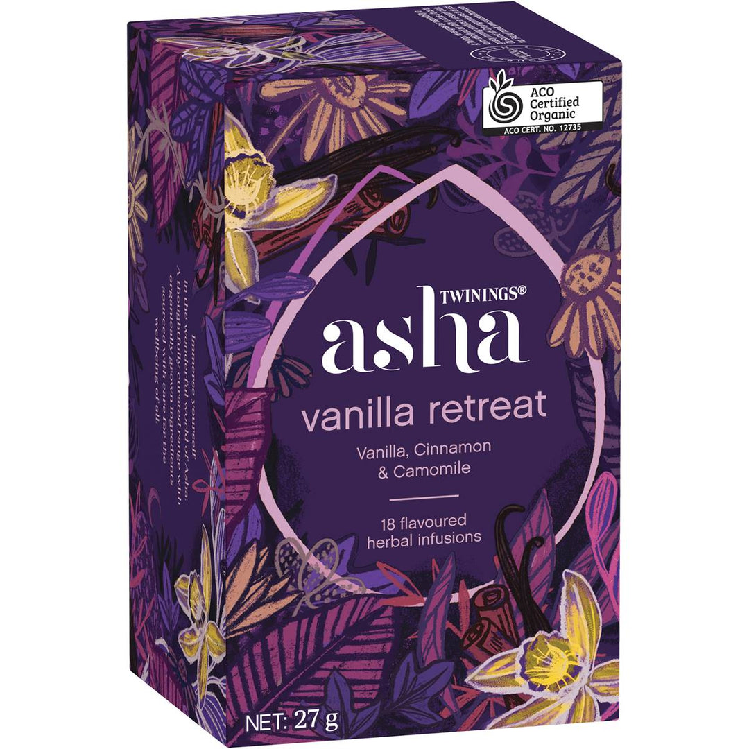 Twinings Asha Vanilla Retreat Cinnamon & Camomile Tea Bags 18 Pack | 澳洲代購