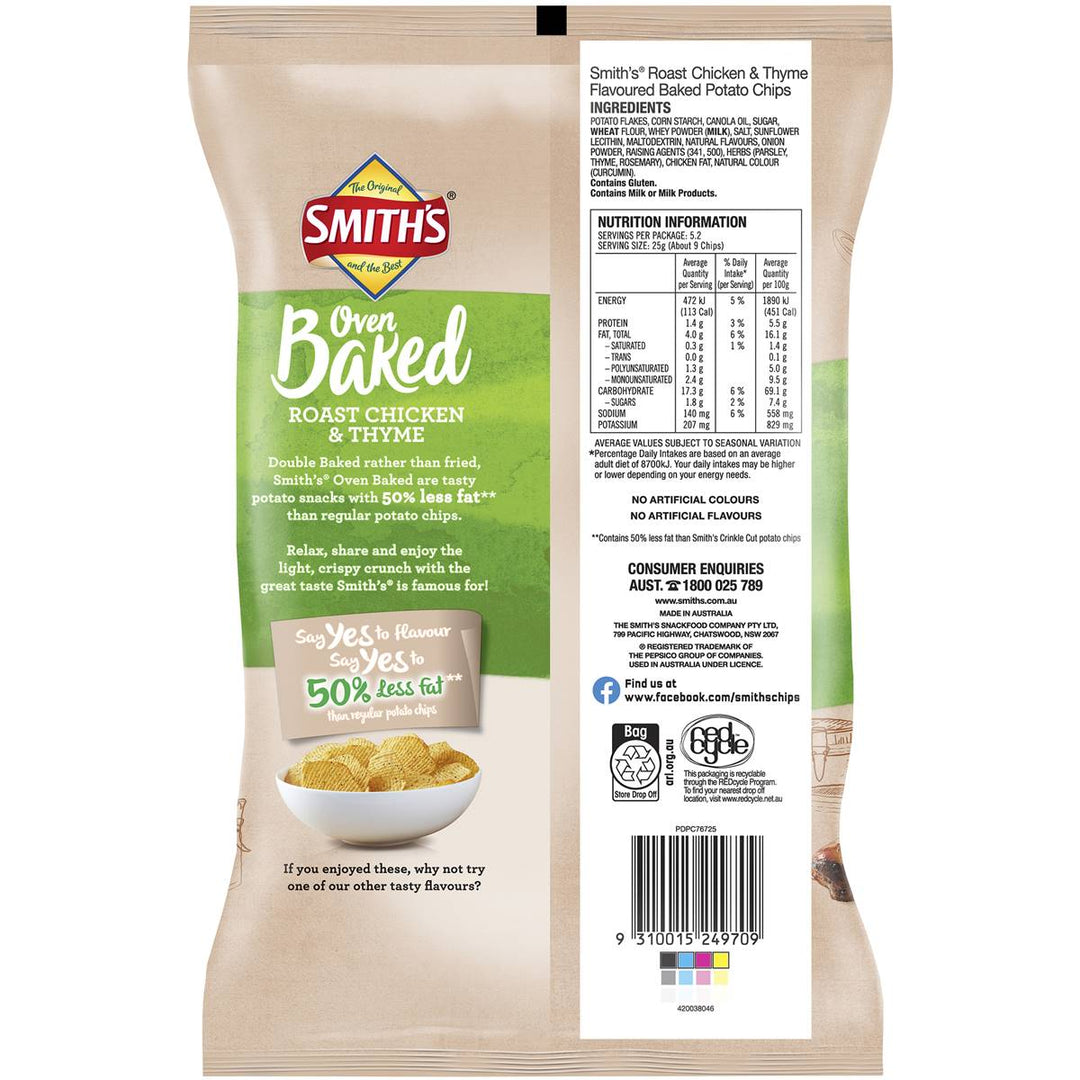 Smith's Oven Baked Chips Roast Chicken & Thyme