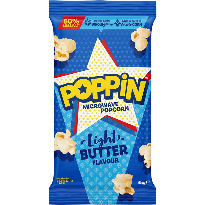 Poppin Microwave Popcorn Light Butter Flavour