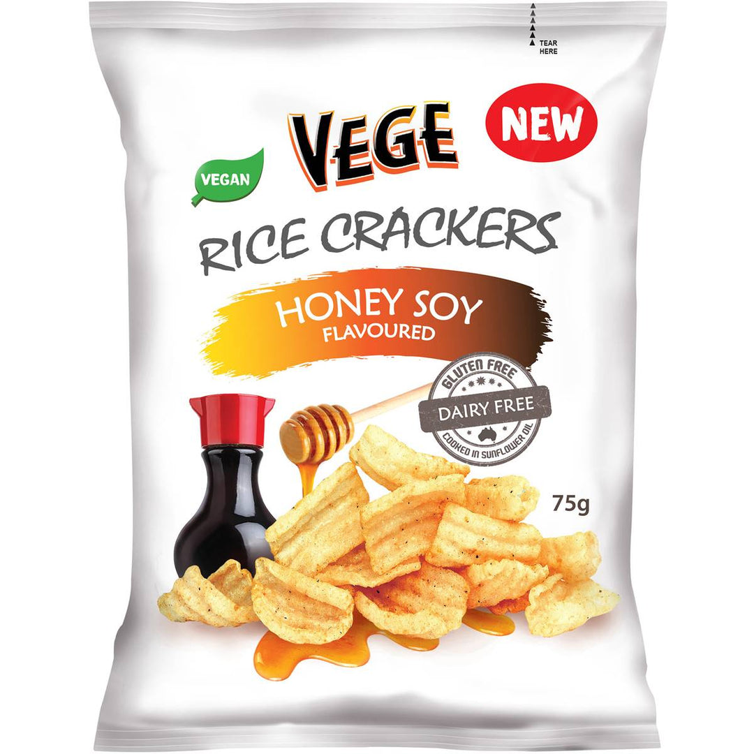 Vege Chips Rice Crackers Honey Soy 75g