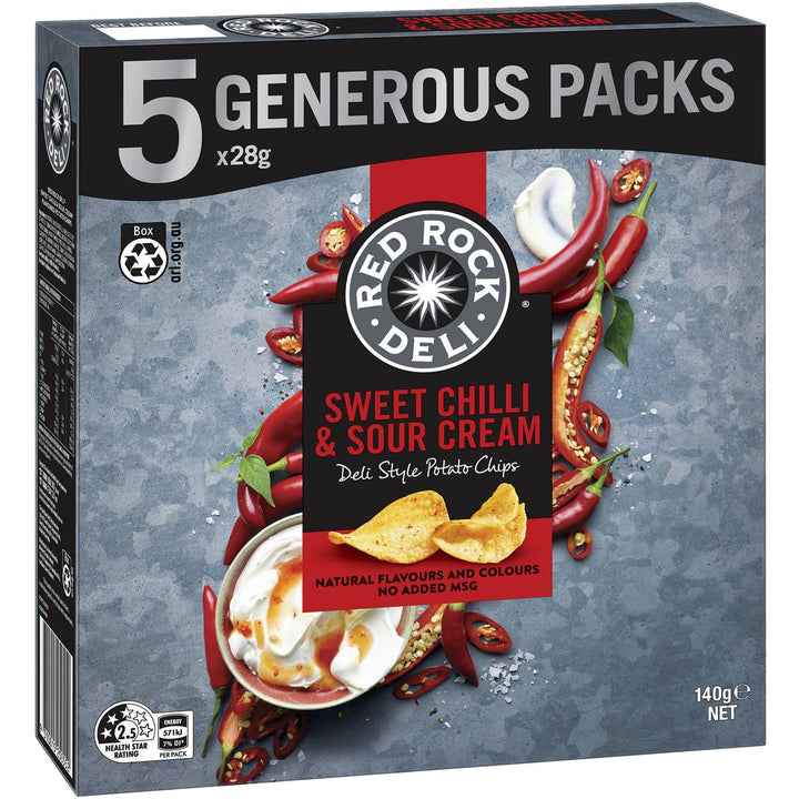 Red Rock Deli Potato Chips: Classic - Sweet Chilli & Sour Cream