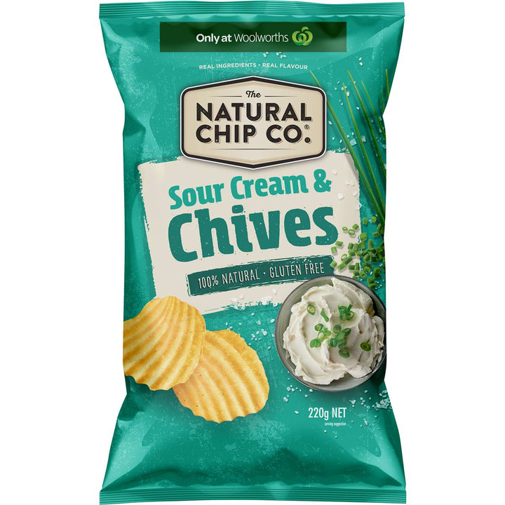 The Natural Chip Co. Sour Cream & Chives 220g